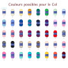 Photo des couleurs possibles pour les cols