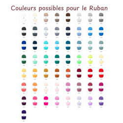 Photo des couleurs possibles pour les rubans.